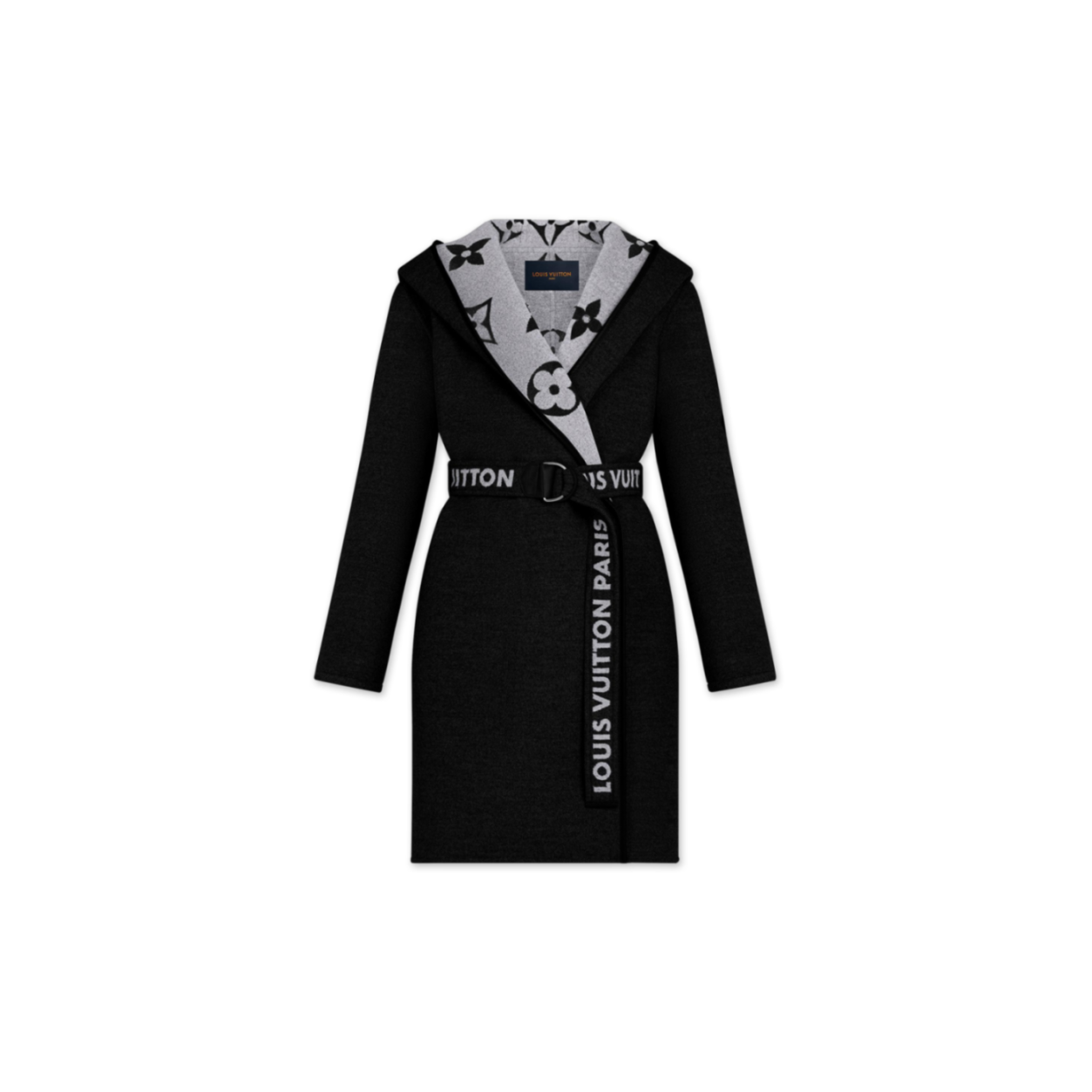 l0vis vvtt0n belted double Fa*e hooded wrap coat 1a945s